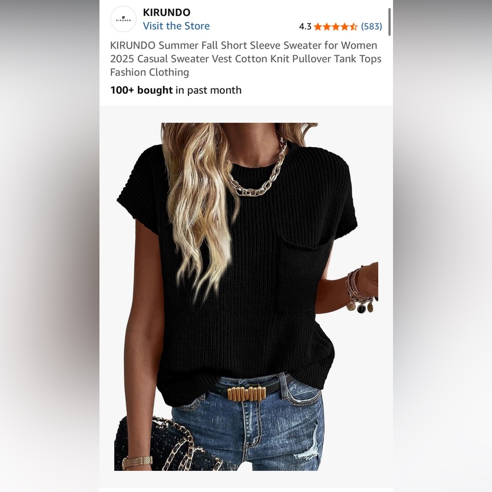 Women's black Knit Sweater